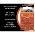 thumbnail image 5 of HearClear Size 13 Zinc Air 1.45V Hearing Aid Batteries Orange Tab (18 Pack), 5 of 8
