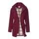 thumbnail image 1 of Chaqueta impermeable SaphiRose para mujer con capucha larga, color burdeos, XXL, 1 of 6