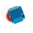 thumbnail image 2 of SpeedFX Fitting Plug/Fitting Cap 560429 Fitting Plug/Fitting Cap; Flare Cap; -4AN; Red/Blue; Anodized Aluminum, 2 of 3