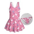 thumbnail image 5 of Xixirimido Cute Unicorn Planets Pink Print Girls One Piece Swimsuits with Skirt Sleeveless Swim Dress Modest Skirted Swimwear with Built-in Shorts UPF 50+ Bathing Suit, 5-6 Years, 5 of 7