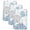 Lake Blue Gray, variant on Teal Blue Grey Coastal Kitchen Towels Set of 4, Absorbent Microfiber Dish Tea Towels with Hanging Loop, Summer Beach Coral Shell Starfish Resuable Hand Towel for Home Kitchen Cooking Cleaning 18"x28"