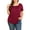 Wine Red, variant on Daystry Plus Size Tops for Women Short Sleeve Square Lace Neck Flowy Shirts Black 1X