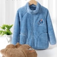 thumbnail image 2 of Bixock Toddler Girls Fleece Jackets Girls Winter Coats Kids Fleece Coat Outerwear Graphic Print Long Sleeve Stand Collar Thermal Fall Winter Jacket for Kids 3-15Years, 2 of 4