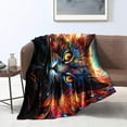 thumbnail image 1 of Blanket ，Exotic Colorful Cat Print Blanket，Fluffy Throw Blankets For Teen Girls, 1 of 4
