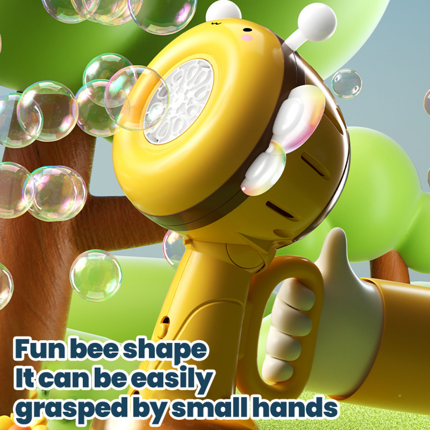 Bubble Machine Automatic Bubble Toy with Lighting for Toddlers Handheld Swing Dance Bubble Maker Blower Outdoor Toys