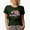 Military Green, variant on Kiss Me I'm Irish, Retro St. Patrick's Day Gift, Black T-Shirt, Medium