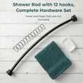 thumbnail image 4 of Utopia Alley Rustproof Wall Mounted Single Curved Shower Rod, Aluminum, adjustable from 45" to 72" Wide, Black, 4 of 11