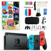 Nintendo Switch in Neon with Super Mario 3D All Stars and Accessories