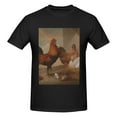 thumbnail image 4 of Bingfone Oil Painting Chicken And Duck Men'S Loose Fit Short-Sleeve Pocket T-Shirt, 4 of 7
