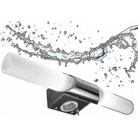 Led Wall Light Mirror Bathroom Metal Glass E14 Lamp Bathroom Fixture With Electrical Outlet-QIUPING