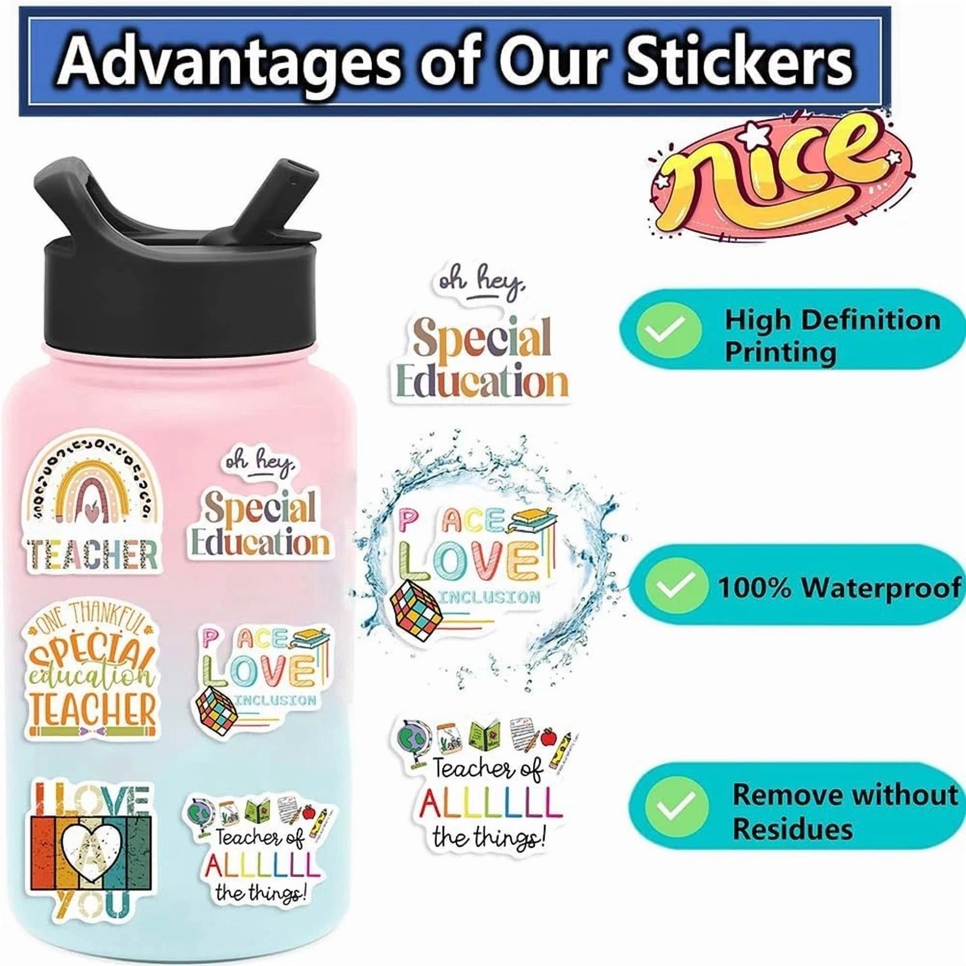 BUTTERFLY- 50Pcs Special Education Stickers For Adults, Teens, Teachers,Cartoon