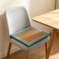 thumbnail image 6 of AYktou Mugwort Floss Cooling Rattan Chair Cushions, 16.5×16.5 Inch Summer Breathable Chair Mat Car Seat Cushion with Embroidered Edge Trimming, Non-Slip Comfortable Seat Pad for Dining Office Chairs, 6 of 7