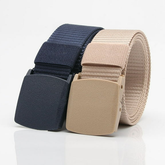 LEORX 2 Pcs Tear Resistant Web Belt Buckle Plastic Belt Buckle Adjustable Dark Blue Color For Casual Wear