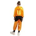 thumbnail image 2 of Haitryli Girls Boys 2 Piece Hip Hop Jazz Modern Dance Outfits Metallic Hooded Jacket and Jogger Pants Set Strretwear Gold 15-16, 2 of 7