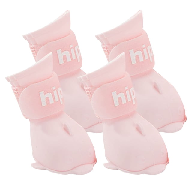 4Pcs Cute Dog Rain Shoes for Small Medium Puppy Rubber Cartoon Design Comfortable