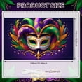 thumbnail image 2 of Colorful Design Mardi Gras Banner Masquerade Theme Carnival Display Feather Decoration Firework Pattern Festival Background for Carnival Party Mardi Gras Celebration Masquerade Ball, 2 of 9