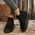 thumbnail image 2 of Rokment Platform Snow Boots for Women 2025 Winter Fleece Lined Warm Non Slip Slip-On Chelsea Ankle Booties, 2 of 7