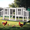 thumbnail image 4 of YODOLLA 98" Large Chicken Coop for 6 8 Chickens, Wooden Chicken Hutch with Nesting Boxes, Outdoor Hen House Chicken Cage, 4 of 10