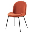 thumbnail image 3 of Side Dining Chair, Set of 2, Velvet, Metal Steel, Orange, Modern Contemporary Urban Design, Kitchen Room Cafe Bistro Restaurant Hospitality, 3 of 7