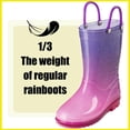 thumbnail image 6 of Puddle Play Kids PVC Glitter Rain Boots - Easy On Handles - For Girls and Boys, Lightweight, Sparkly, Little Kid 12 (Purple), 6 of 7