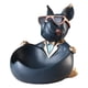 thumbnail image 2 of Estatua de perro, figura decorativa de resina para escritorio, para guardar llaves, para la entrada Azul, 2 of 8