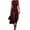Burgundy, variant on Women's Round Neck Sleeveless Midi Sheath Dress with Zip Up Closure Ideal For Office Or Party Polyester% Spandex fabric