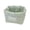 Green, variant on Linnome Gingham Quilted Fabric Storage Basket Cotton Lined Bin For Cosmetics Organizer Closet Shelf Desktop Decor With Handles Portable