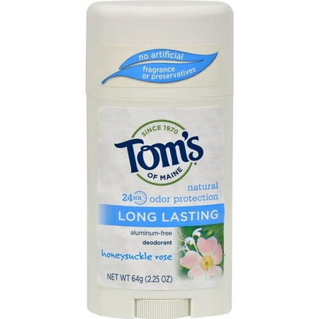 Tom's of Maine Natural Deodorant Aluminum Free Honeysuckle Rose -- 2.25 (Best All Natural Deodorant 2019)
