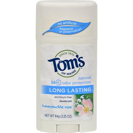 Tom's of Maine Natural Deodorant Aluminum Free Honeysuckle Rose -- 2.25 (Best Women's Deodorant Without Aluminum)