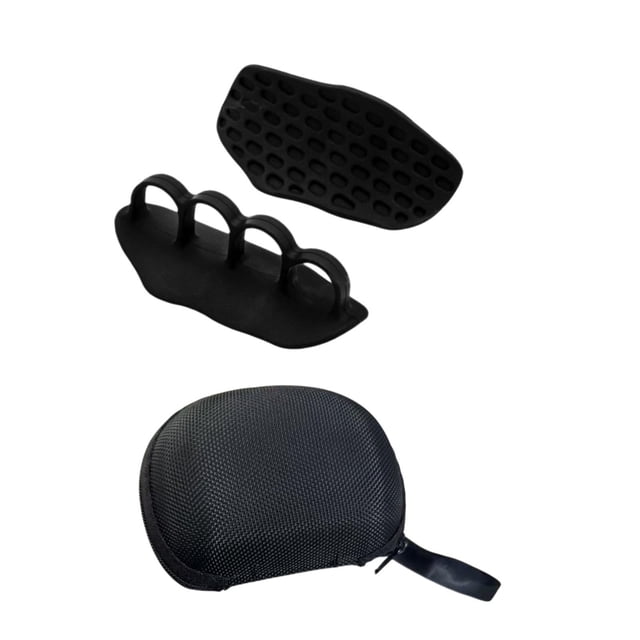 koolsoo 1 Pair Gym Grips for Weight Lifting Gym Grips Fingerless for Exercise Sports Black
