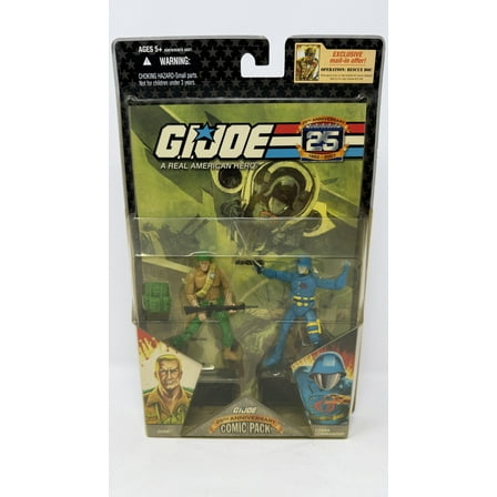 GI Joe 25th Anniversary Wave 1 Comic Pack Duke & Cobra Commander Action Figure 2-Pack