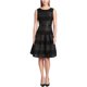thumbnail image 1 of Tommy Hilfiger Vestido ajustado y acampanado a rayas para mujer, negro, 8 Tommy Hilfiger Línea A, ajuste y llamarada, 1 of 1