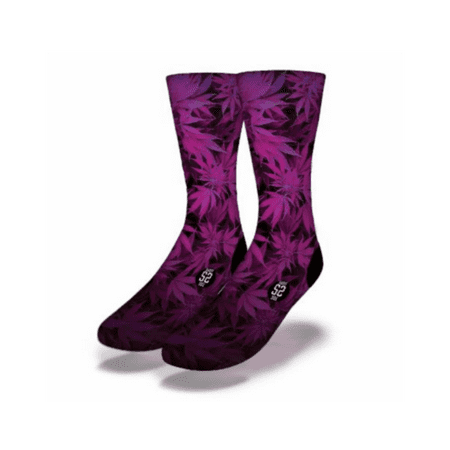 

POT LEAF FOREST Funny Weed Socks (Purple)
