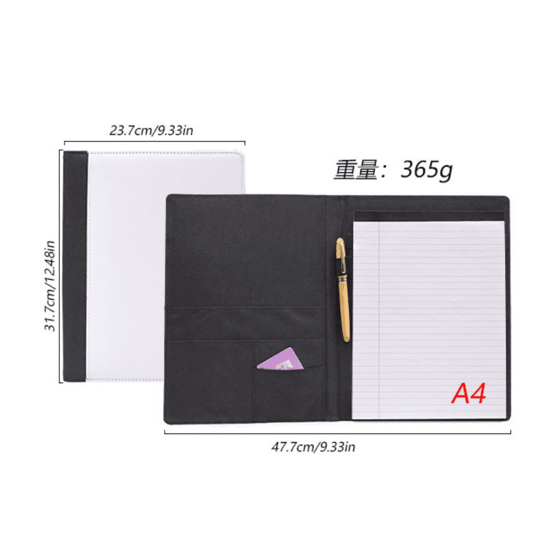 3 Pack Sublimation Blank A4 Canvans A4 Folder  Writing Pad Office Products DIY Printing Portable Medium-sized Notebook