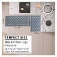 thumbnail image 3 of Kitchen Rugs Washable Kitchen Mats for Floor Non Slip Kitchen Mats Set of 2 Absorbent Kitchen Runner, 19.7 X 31.5 In +19.7 X 47.2 In, 3 of 6