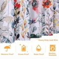thumbnail image 2 of Zrodlmo White Floral Shower Curtain with Hooks, Water-Repellent Fabric Bathroom Curtain, 72"x 72", Red Flower, 2 of 8