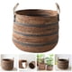 thumbnail image 2 of BRIGHTFUFU Cesta para la colada, cesta grande trenzada de cuerda de paja, cesta de almacenamiento para mantas, funda para artículos diversos, 2 of 7