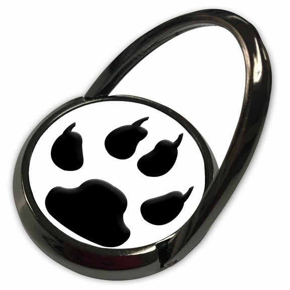 3dRose, Black and White Cat Paw Print Illustration, Phone Ring