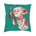 thumbnail image 3 of Funda de cojín de estilo nórdico Dobby Meme de 40 x 40 cm, suave, con diseño de película mágica de Halloween, para decoración de coche, sala de estar, 3 of 5