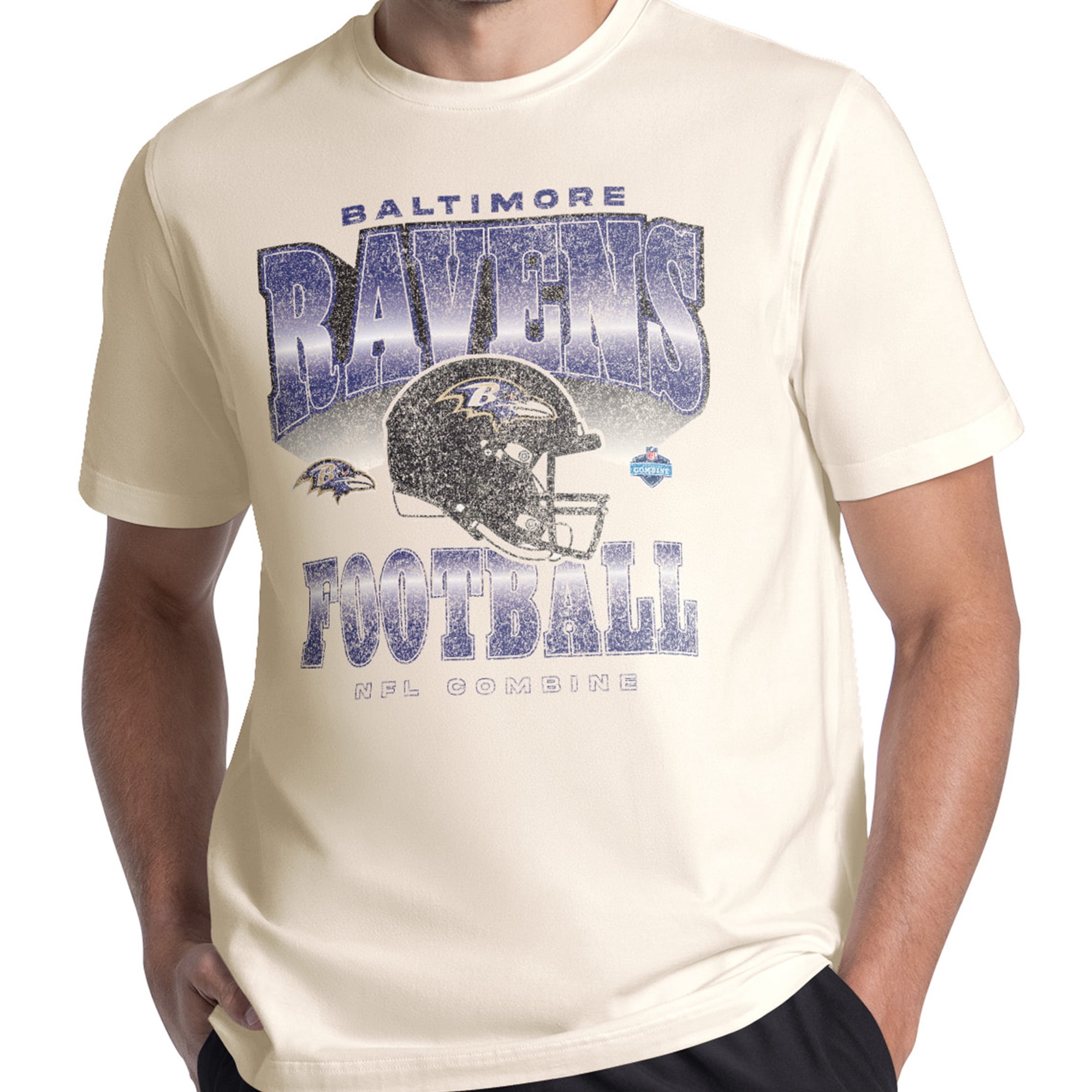 Baltimore Ravens Men's NFL Combine Faded Fashion Short Sleeve T-Shirt