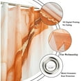 thumbnail image 5 of Burnt Orange Modern Shower Curtain, Burnt Orange Mix Gold Ombre Marble Texture Luxury Bathroom Curtain Waterproof Fabric Machine Washable with Hooks, 36" Wx72 L, 5 of 6
