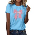thumbnail image 2 of Spring T Shirts for Women Casual Short Sleeve Graphic Print Soft Basic With Round Neck Tops Cute Trendy Y2k Fashion Tees, 2 of 4
