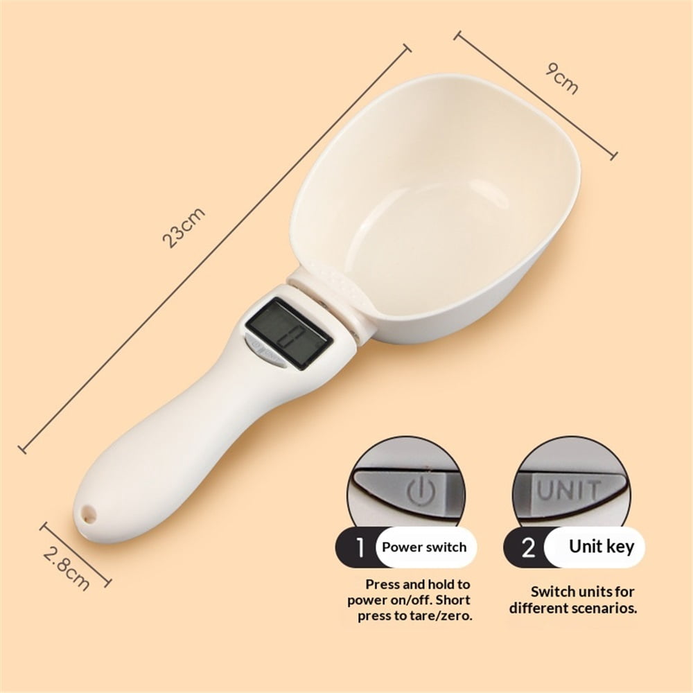 Digital Measuring Spoon, Digital Food Measuring Scoop Scale - Electronic Kitchen Measuring Spoon Scale for Cooking Baking - Smart Adjustable Measure Cup for Home Cooks（Battery not included）