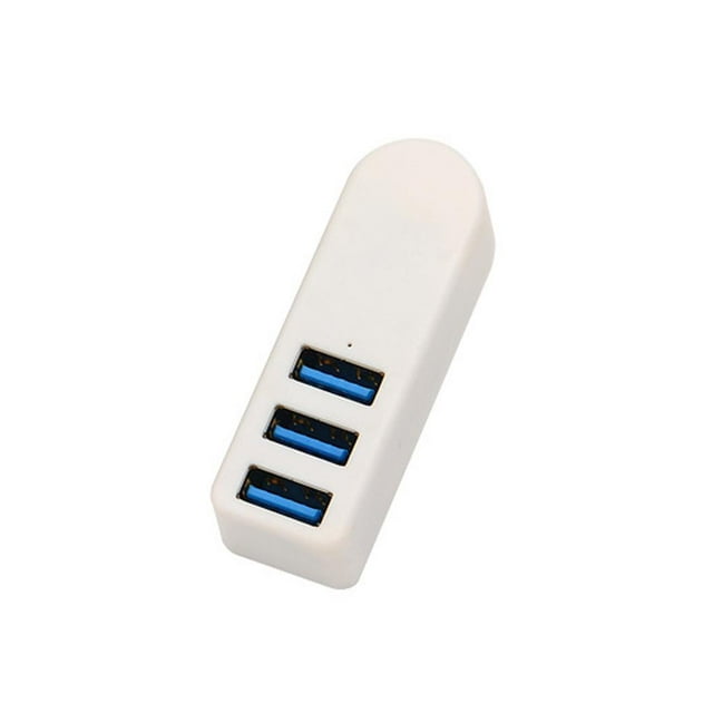 stanreset 3-Port USB 3.0 Hub Aluminum Alloy Rotatable USB HUB Splitter Silver