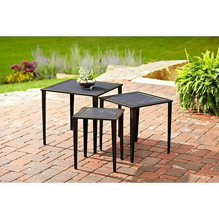 Hometrends Urban Haven II 3-Piece Nesting Patio Tables