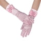 thumbnail image 2 of Guantes de niña de las flores con lazo, cortos, para boda, fiesta de noche - Talla L (rosa), 2 of 6