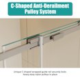 thumbnail image 6 of BARONAGE 56-60"W x 74"H Semi-Frame Single Sliding Shower Door in Brushed Nickel – Featuring 5/16" (8mm) Tempered Clear Glass, Stainless Steel, and Type C Wrapped Guide Rail with Anti-Derailment Pulle, 6 of 7