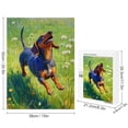 thumbnail image 2 of 500 Piece Wooden Jigsaw Puzzle for Adults and Families, Dachshund Dog Theme, 2 of 8