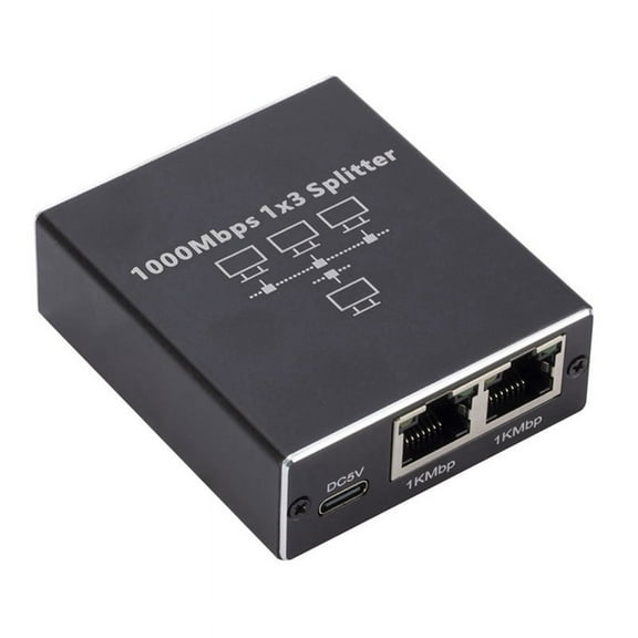 1000Mbps 1 to 3 Gigabit Ethernet Adapter RJ45 Splitter Lan Connector Internet Splitter LAN Splitter for PC TV