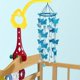 thumbnail image 3 of Crib Mobile Butterfly Plush Charm Cute Butterfly Wind Chime Ceiling Mobile Charm Baby Room Decorations Newborn Toys (1 Pack, Blue), 3 of 5